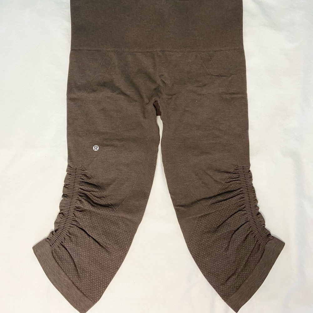 Lululemon Brown In The Flow Crop II Leggings